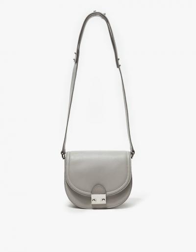Loeffler Randall Saddle Crossbody In Dove Grey