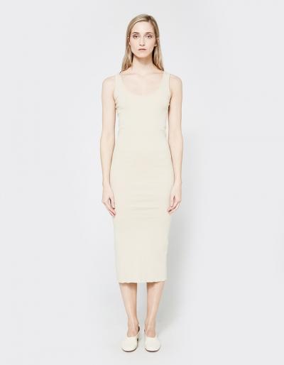 Lauren Manoogian Cashmere Rib Dress In Almond