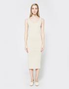 Lauren Manoogian Cashmere Rib Dress In Almond