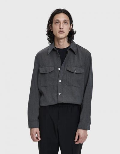 Our Legacy Cpo Button Up Shirt In Hunting Wool Grey