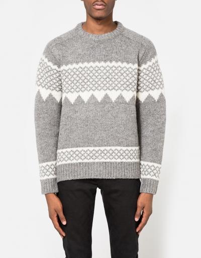 Beams Plus B+snow Pattern Knit