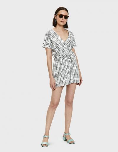 Farrow Valei Plaid Romper