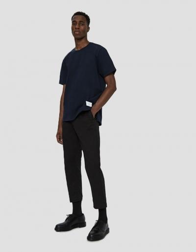 Thom Browne S/s Relaxed Fit Tee In Navy