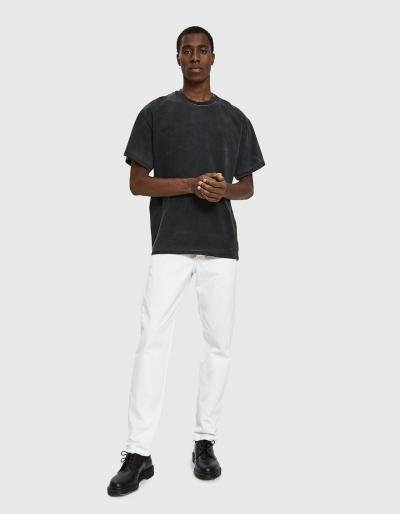 John Elliott S/s Replica Tee In Washed Black