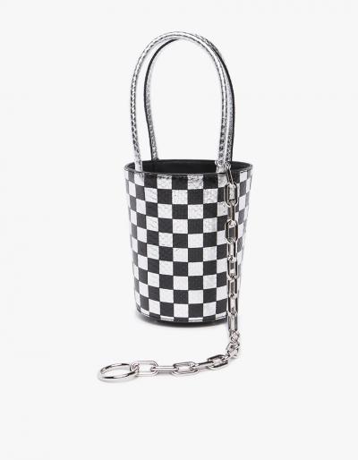 Alexander Wang Roxy Mini Bucket Bag In Checkerboard