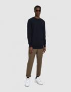 Comme Des Gar Ons Shirt Knit Wool Sweater In Navy
