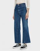 Re/done Ultra High Rise Flare Denim In Indigo