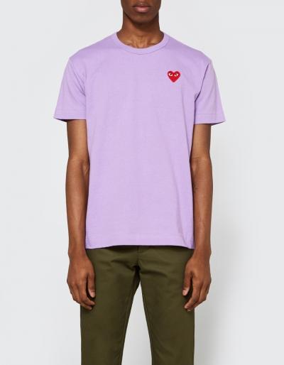Comme Des Gar Ons Play Play T-shirt In Purple