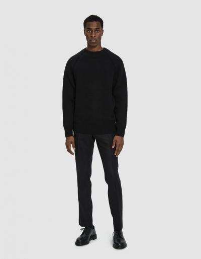Dries Van Noten Wool Crewneck Sweater In Black