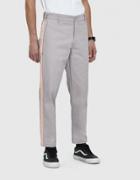 Dickies Construct Slim Stripe Trouser In Lt. Grey With Peach