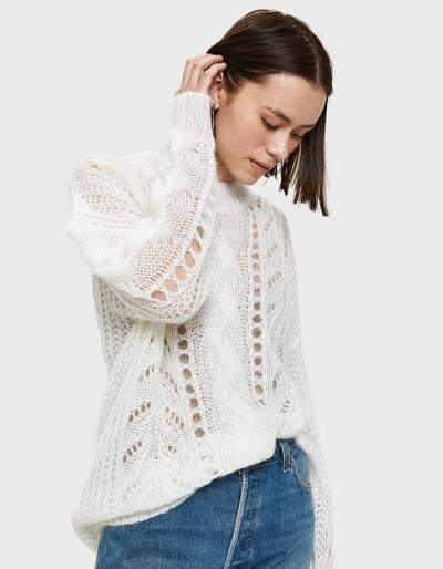 Just Female Dagmar Knit In Bright White