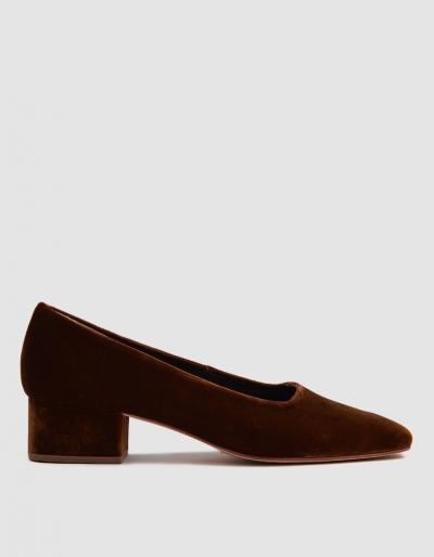 Rachel Comey Cameo Velvet Square Toe Pump
