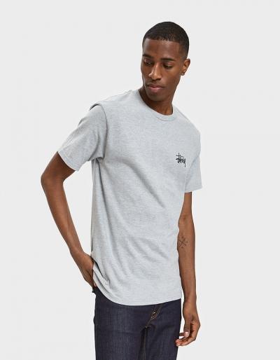 St Ssy Basic Stussy Tee In Grey Heather