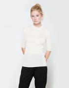 Achro S/s Ribbed Sweater In Ivory