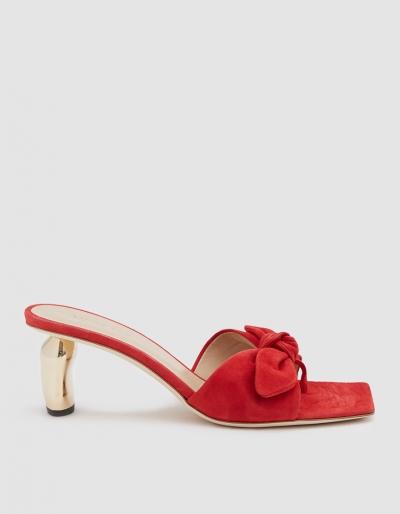 Rejina Pyo Lottie Ribbon Heel In Red/gold