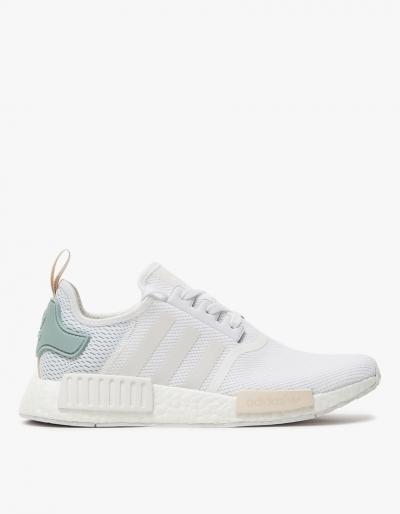 Adidas Nmd_r1 In White/aqua Green