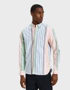 Beams Plus Button Down Oxford Wide Candy Stripe In