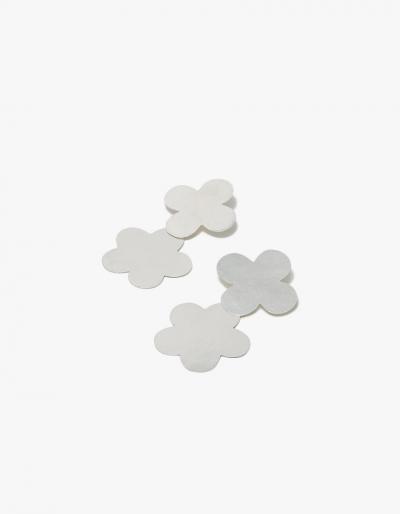 Annie Costello Brown Double Flower Earring