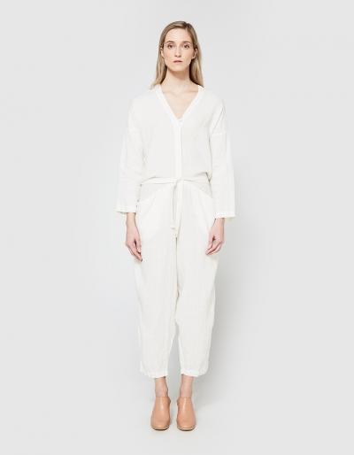Black Crane Painter Jumper In Eggshell