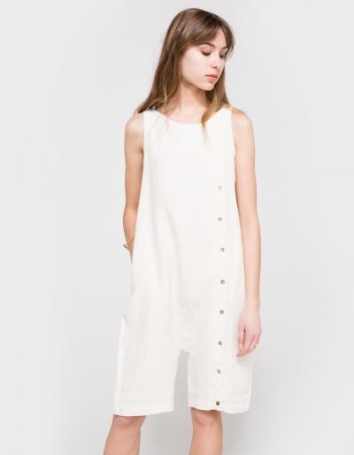 Black Crane Short Jumper In Cream