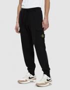 Stone Island Garment Dyed Fleece Cargo Pant In Black
