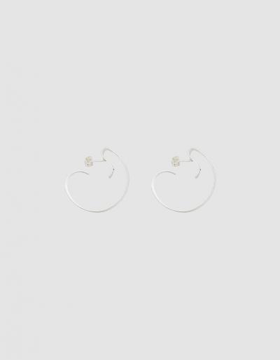 Annika Inez Wavy Ribbon Hoops In