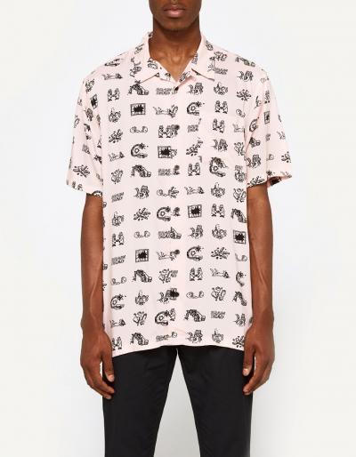 Vault By Vans Brain Dead Ss Woven Tee In Pink