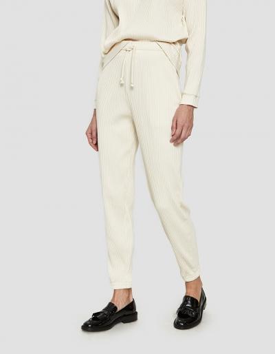 Baserange Basic Sweat Pant Rib In Off White