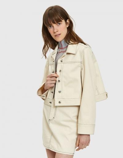 Eckhaus Latta Cropped Denim Jacket