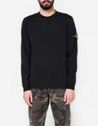 Stone Island Cotton Jersey Ls T-shirt In Black