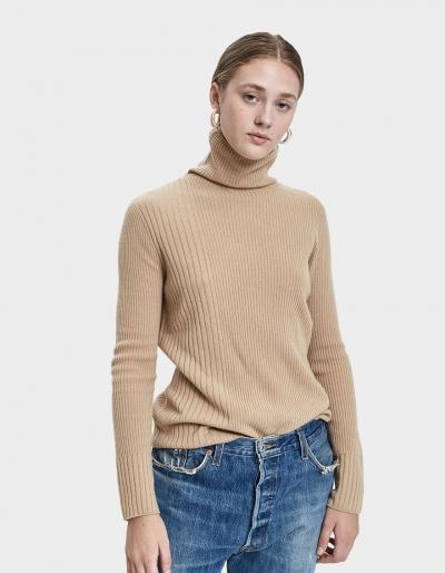 Sori Tina Ribbed Sweater In Camel