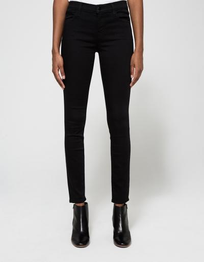 J Brand Mid Rise Super Skinny In Black