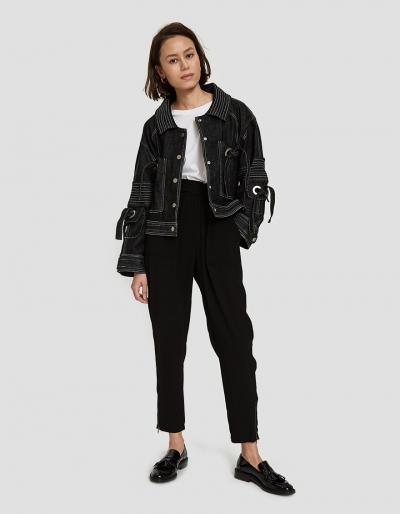 Farrow Wren Jacket In Black Denim