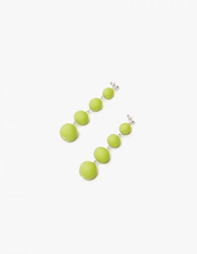 Surface Handmade Ball Drop Earrings In Chartreuse