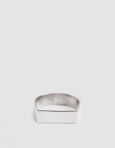 Loren Stewart Sterling Silver Narrow Id Ring