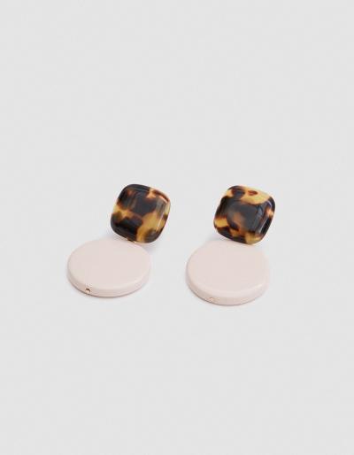 Rachel Comey Arc Earrings In Tortoise Pink