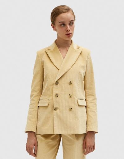 Da/da Diane Ducasse Crossed Blazer In Wheat