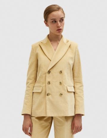 Da/da Diane Ducasse Crossed Blazer In Wheat