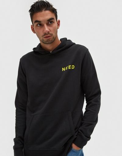 Need Need Hoodie Fluo In Black