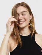 Lizzie Fortunato Amber Modern Hoop Earrings