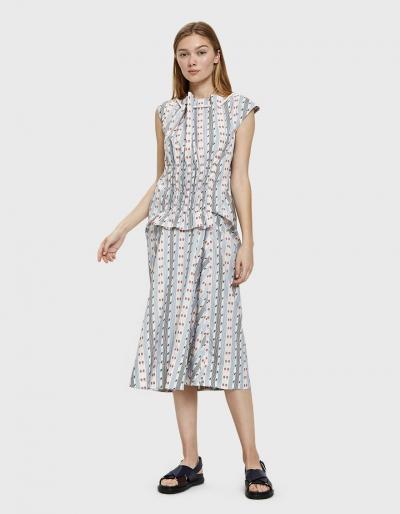 Carven Smocked Jacquard