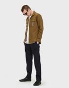 Schnayderman's Leisure Notch Cotton Linen Twill Shirt In Desert B