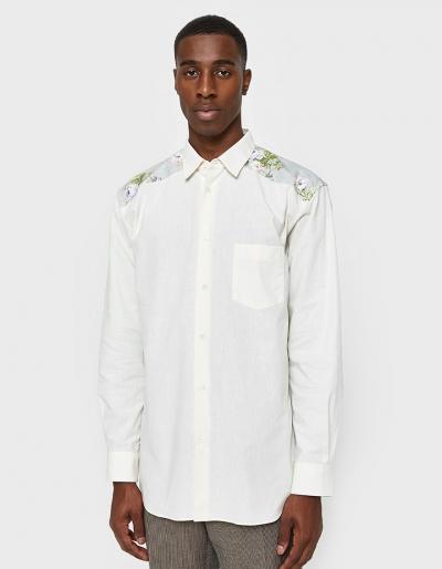 Comme Des Gar Ons Shirt Cotton Sheeting X Polyester Printed