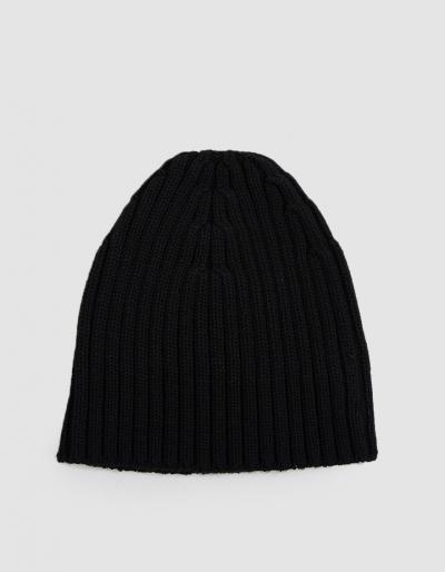 Dries Van Noten Ribbed Wool Beanie In Black