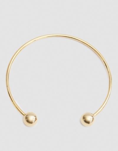 Maslo Jewelry Sphere Collar In Gold