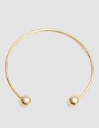 Maslo Jewelry Sphere Collar In Gold