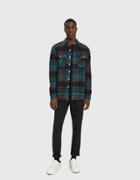 Obey Homebound Woven Flannel Shirt In Black Forest