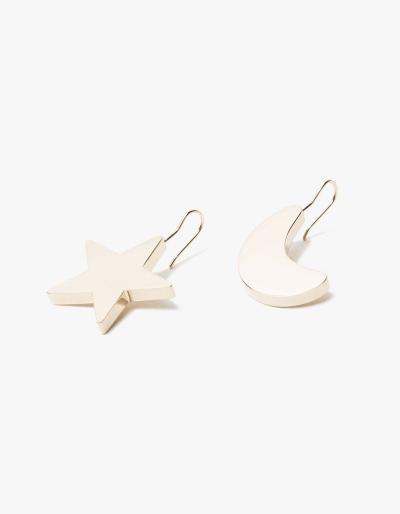 Trademark Star And Moon Earrings In Gold