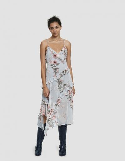 Stelen Celestine Asymmetric Floral-print Dress