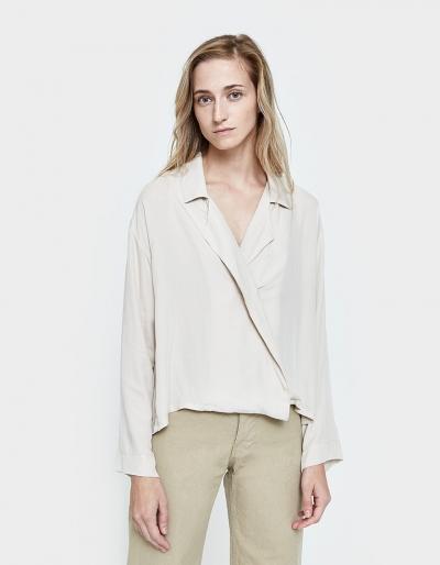 Jesse Kamm The Newton Blouse In Bone